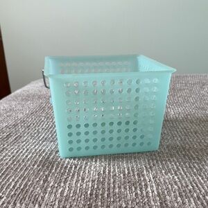 Crate&Barrel Light Green Perforated Basket
